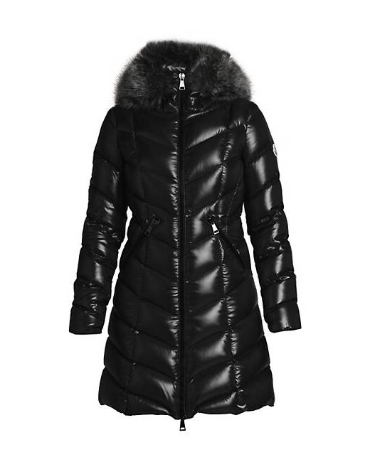Moncler Grenoble Armonique Black Fur-trimmed Shell Jacket Womens Clothing Jackets Fur jackets 