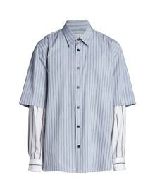 Dries Van Noten Striped Layered Long-Sleeve Shirt