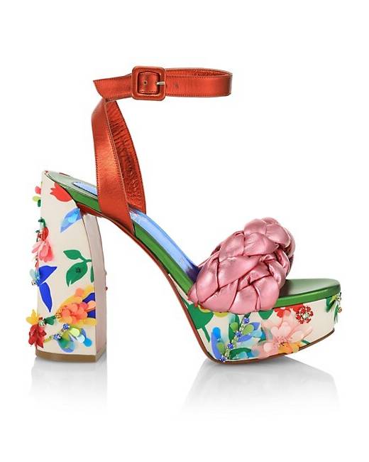 Christian Louboutin Daisy Spike Ankle-Cuff Red Sole Sandals