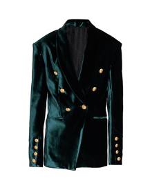 Balmain Double-Breasted Velvet Blazer