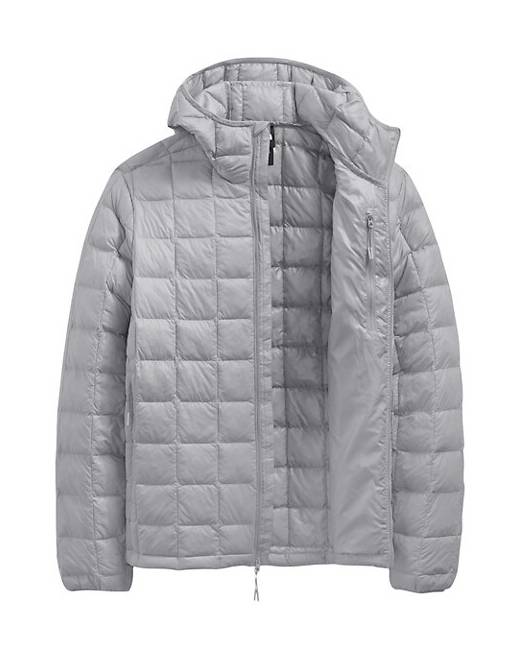 Women's Puffer Padded Jacket Grey Colour Block North Face Inspired –