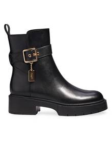 COACH Lacey Leather Lug-Sole Ankle Boots