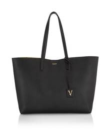 Versace Virtus Leather Tote