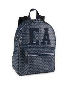 Emporio Armani Boy's Logo Leather Backpack