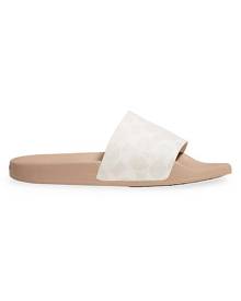 COACH Udele Monogram Coated Canvas Pool Slides