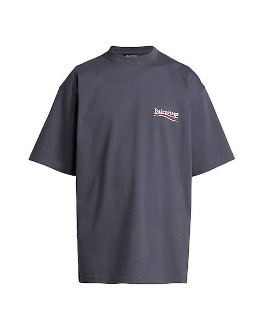 balenciaga political embroidered oversized t shirt