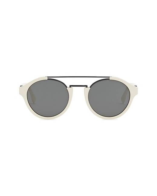 Fendi Men's Monogram Lens Metal Round Sunglasses - Bergdorf Goodman