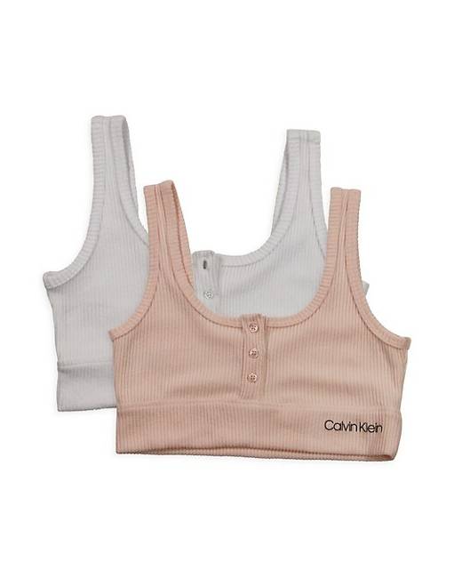 Calvin Klein Performance ribbed logo band sports bra - part of a