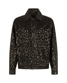 DOLCE & GABBANA Leopard-Print Denim Jacket