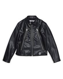 MM6 Maison Margiela Kid's Faux Leather Biker Jacket