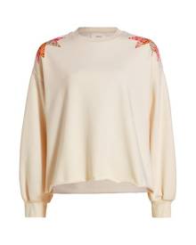 Xirena Estella Star-Appliquéd Cotton Cropped Sweatshirt
