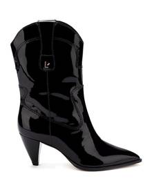 Larroudé Thelma Patent Leather Short Boots