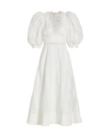Acler Grampian Lace-Trim Midi Dress