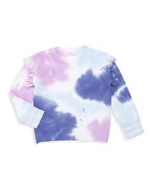 Design History Little Girl's Ruffled Tie-Dye Sweatshirt