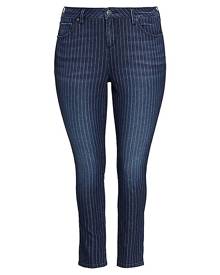 Slink Jeans, Plus Size High-Rise Pinstripe Ankle Jeans