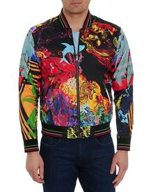 Robert Graham Aqua Kingdom Print Bomber Jacket