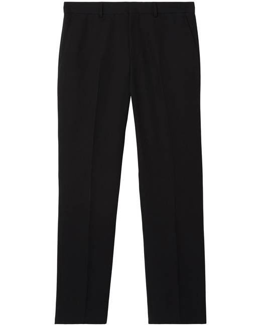 Black Pleated wool trousers  Burberry  MATCHESFASHION US