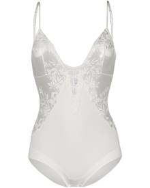 La Perla Zephyr Sheer Embroidered Bodysuit