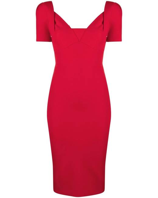Red Women's Strapless Dresses - Clothing