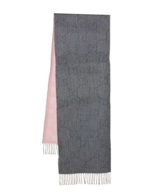 Gucci Wool Cashmere Scarf with Interlocking G