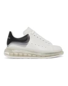 Alexander McQueen White and Black Clear Sole Oversized Sneakers
