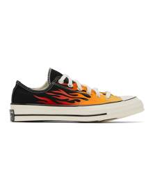 Converse Black and Red Flame Chuck 70 Low Sneakers