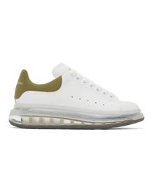 Alexander McQueen White and Gold Clear Sole Oversized Sneakers