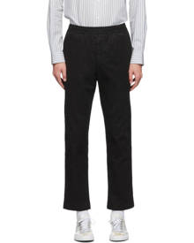PRESIDENTs Black Garment-Dyed Vernon Trousers