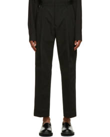 Valentino Black Pleated Logo Trousers