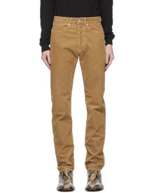 Dries Van Noten Tan Corduroy Slim Trousers