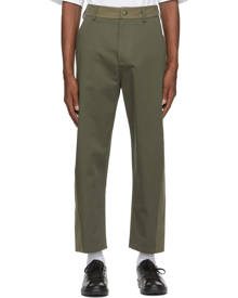 Valentino Khaki Gabardine Trousers