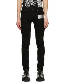 Givenchy Black Latex Band Skinny Jeans