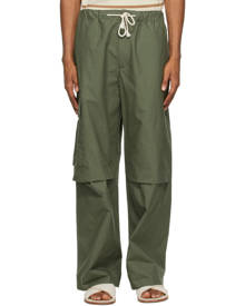 Jil Sander Khaki Canvas Cargo Pants