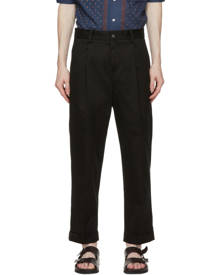 PRESIDENTs SSENSE Exclusive Black Gabardine Chino Squad Trousers