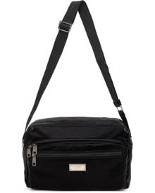 Dolce and Gabbana Black Nero Sicilia DNA Nylon Messenger Bag