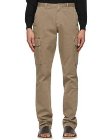 Isaia Brown Slim Cargo Pants