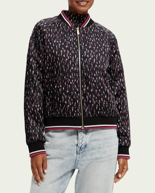 Topshop Sno Funnel Neck Puffer Ski Jacket In Leopard Print-Multi