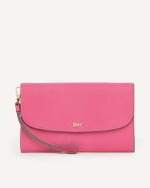 DKNY Women's Sidney Wallet On A Chain in Pink Size 5