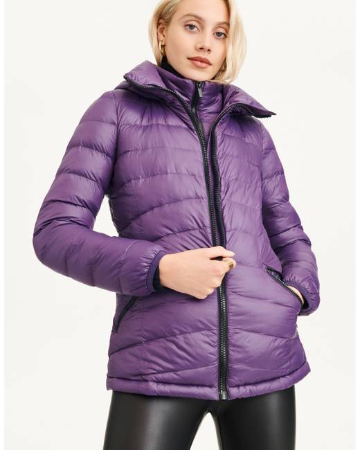 Dkny asymmetrical clearance packable puffer coat