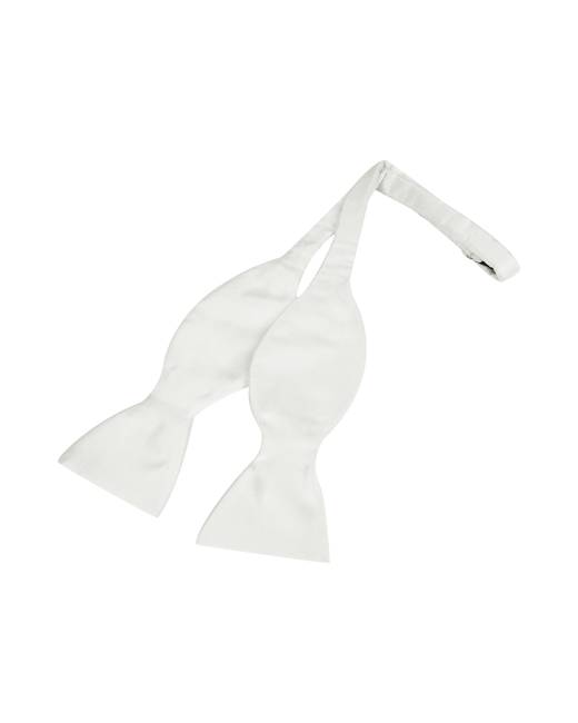 Forzieri Designer Bowties and Cummerbunds, Solid Vanilla Twill Silk Self-tie Bowtie Forzieri Designer Bowties and Cummerbunds, Solid Vanilla Twill Silk Self-tie Bowtie