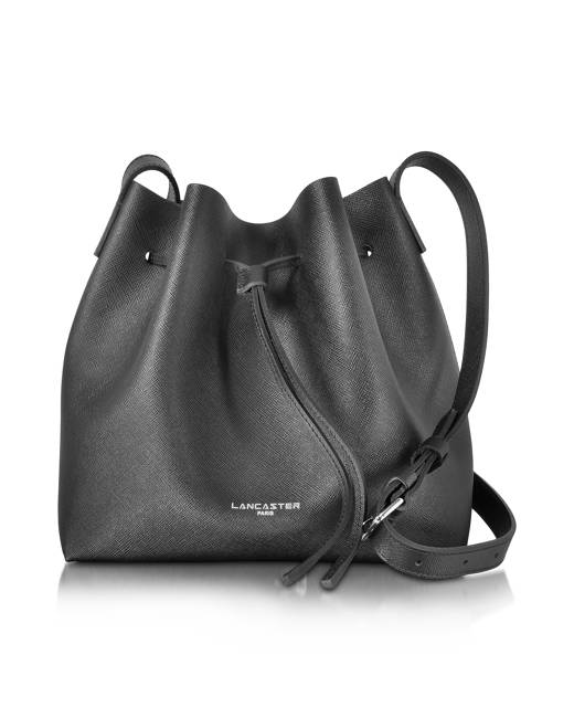 Lancaster Paris Designer Handbags, Pur & Element Saffiano Calf-Leather Bucket Bag Lancaster Paris Designer Handbags, Pur & Element Saffiano Calf-Leather Bucket Bag