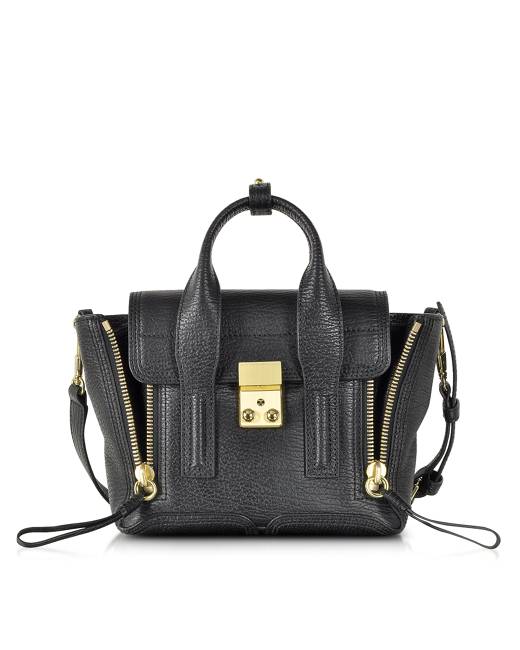 3.1 Phillip Lim Designer Handbags, Black Pashli Mini Satchel 3.1 Phillip Lim Designer Handbags, Black Pashli Mini Satchel