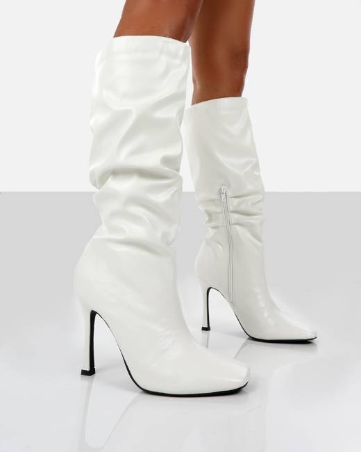 Details about   TRENDY Women Over the Knee Boots Slim High Heels White Shoes Women Big Size 4-15 
