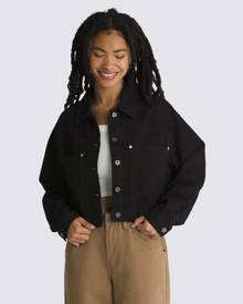 Vans Apparel and Accessories Raynes Crop Trucker Jacket Black