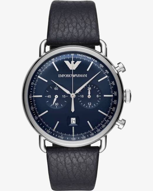 emporio armani watch leather strap