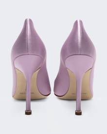 Manolo Blahnik Hangisi Satin Jewel Buckle Pumps