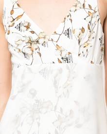 Off-White Layered Floral Chiffon Slip Dress Multicolor