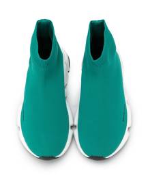 Balenciaga Kids Kids Knitted Sock Sneakers Turquoise