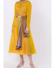 Fendi Yellow Monogrammed Dress