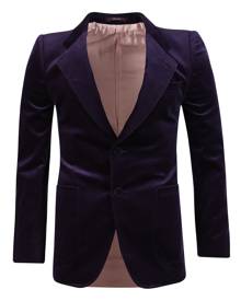 Gucci Stretch Velvet Blazer Dark Pruple